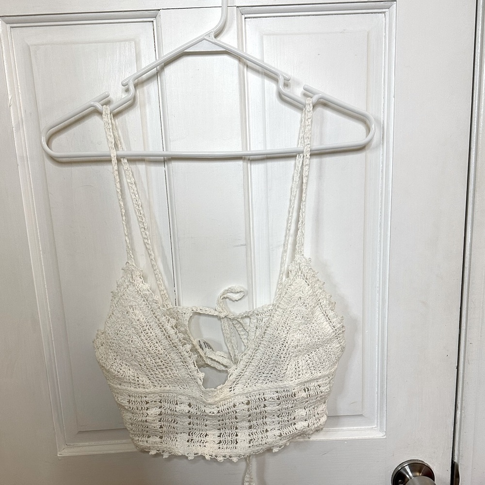 Crochet white top